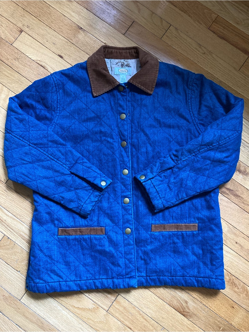VTG Talbots Quilted Blue Utility Jacket